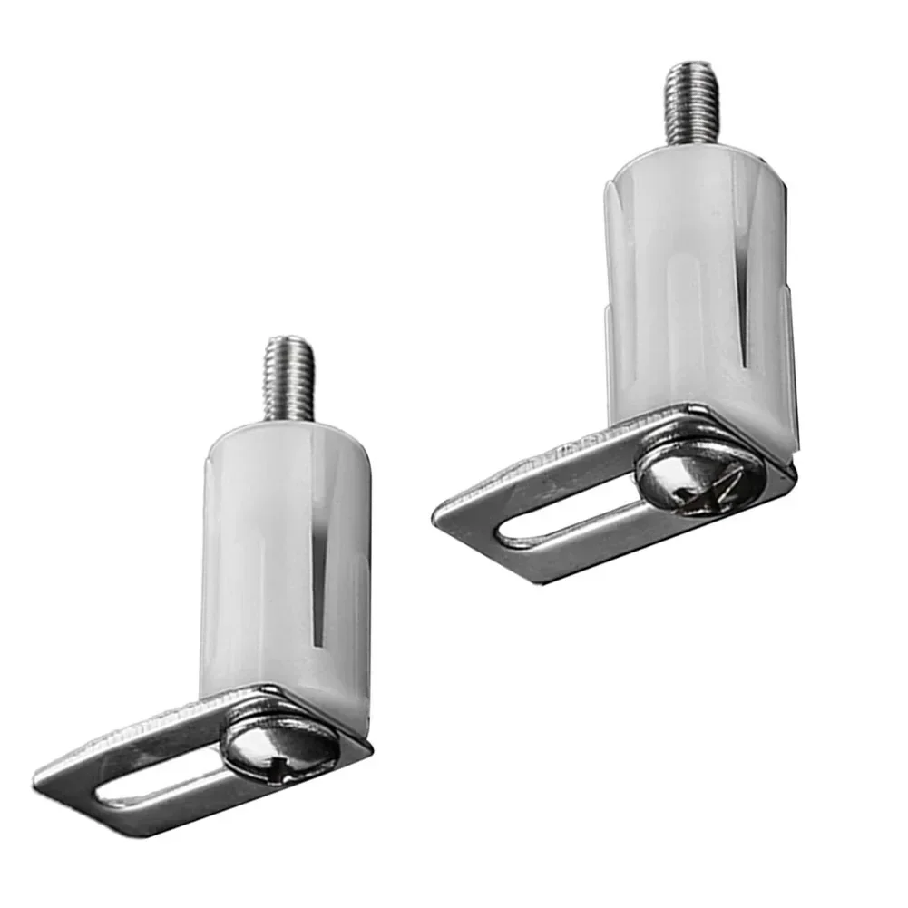Stainless Steel + Plastic Toilet Cover Accessories Toilet Lid Screws Seat Screws Stainless Steel Cover 2PCS