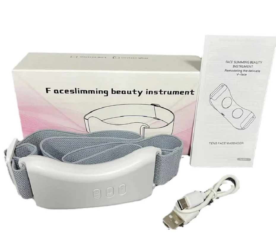 Micro Current Pulse V Face Instrument Facial Slimming Beauty Device Vibrating Massage Hot Compress Firming Lifting Face Tool