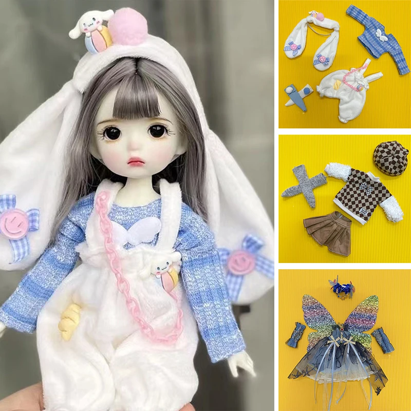 

Cute 1/6 Bjd Doll Clothes 30cm Doll Changing Dress Up Uniform Lovely Fashion Lolita Skirt Accessories