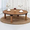 Round Folding Tea Coffee Table, Japanese-Style Low Table, Dining Table,  Small Desk, for Tatami Sitting on The Floor 2