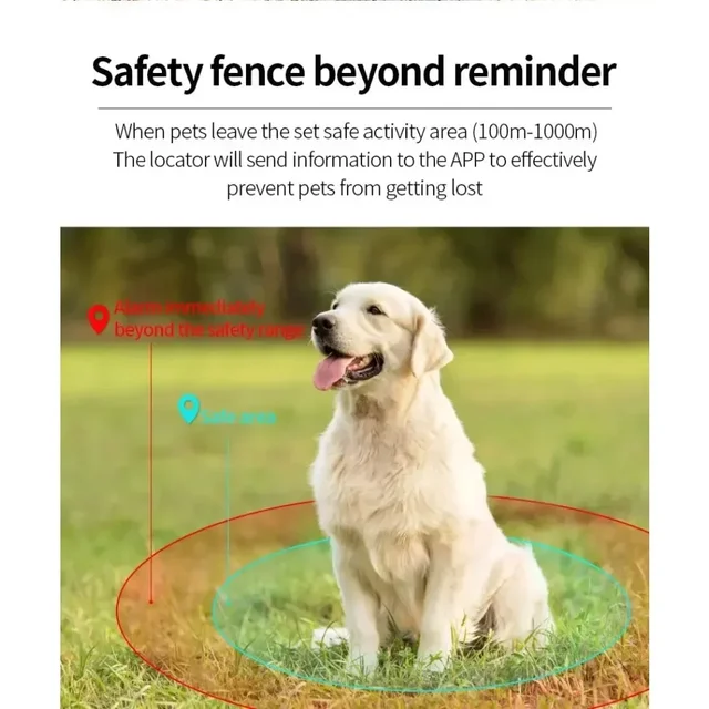 Mini Tracker Waterproof Dog GPS Collar, Dog Collar Cats Locator Smart Trackeing Alarm Device,Real-Time Call Remote GPS Locator 4
