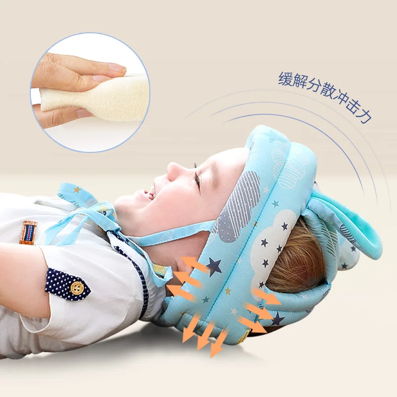 Head Protection Cap Adjustable Headguard for Toddlers Infant Baby Head Protector Hat Breathable Safety Helmet Anti-shock 3