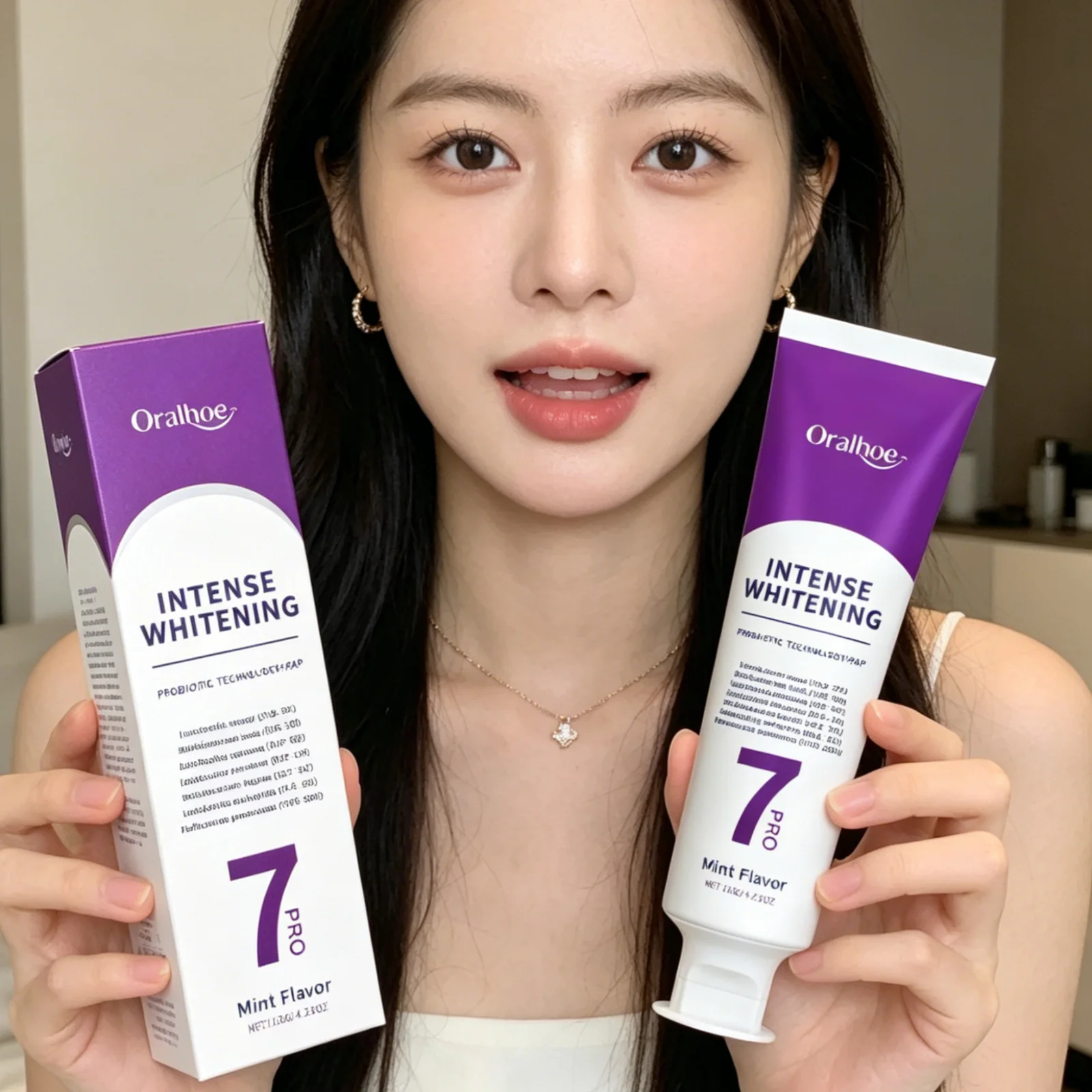 Oralhoe Intense Whitening Toothpaste Deep Cleaning Remove Stains Soothing Sensitive Gums Fresh Breath Probiotic_voghion.com