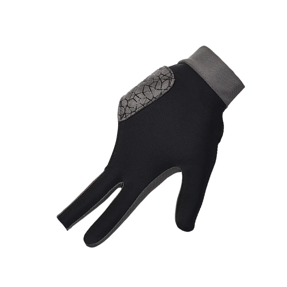 Billiards Glove Three Finger Pool Cue Snooker Shooter Mitt Elastic Left Hand Women Men Black Silicone