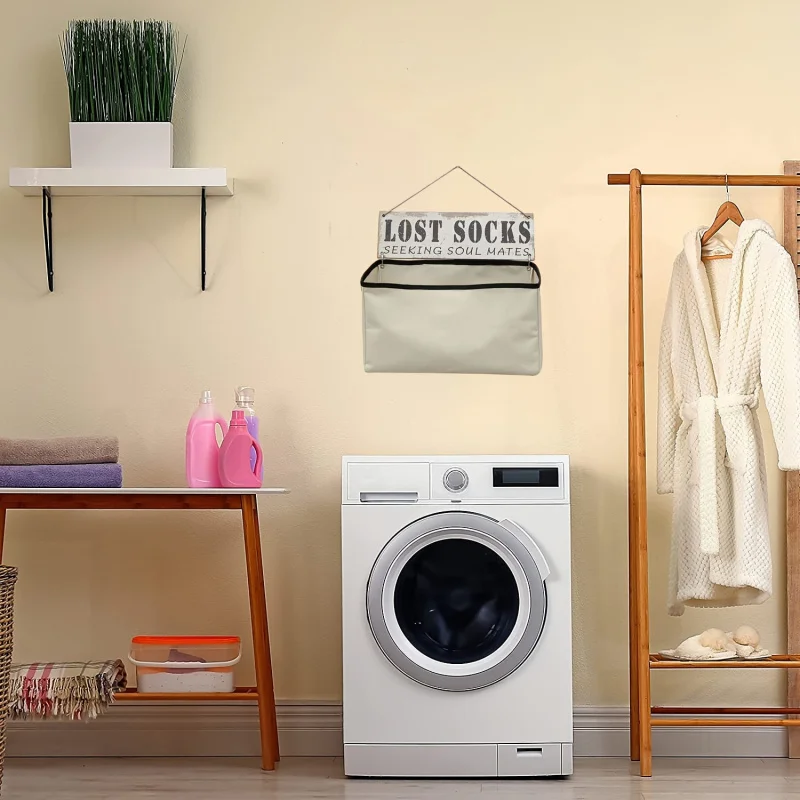 1Pcs Laundry Lost Sock Bag，Wall Mounted Lost Socks Organizer - Keep Your Laundry Room Tidy，Easily Find Lost Socks 5