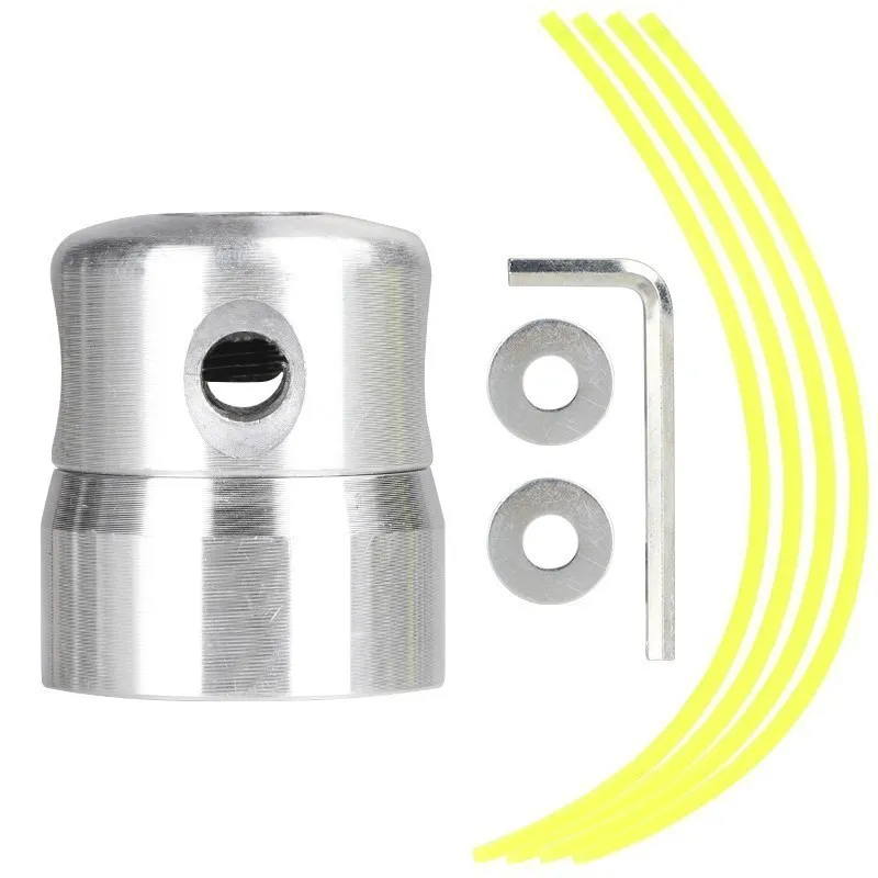 Grass Trimmer Head Aluminum with Four Trimmer Lines for Universal Brush Cutter Replacement