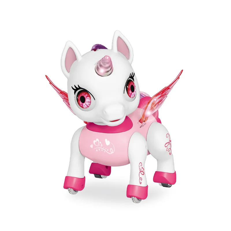 RC Unicorn Smart Animal Dancing Robot Toys Kitty Cute Animal Intelligent Induction Electric Model Pet Educational Toys for child