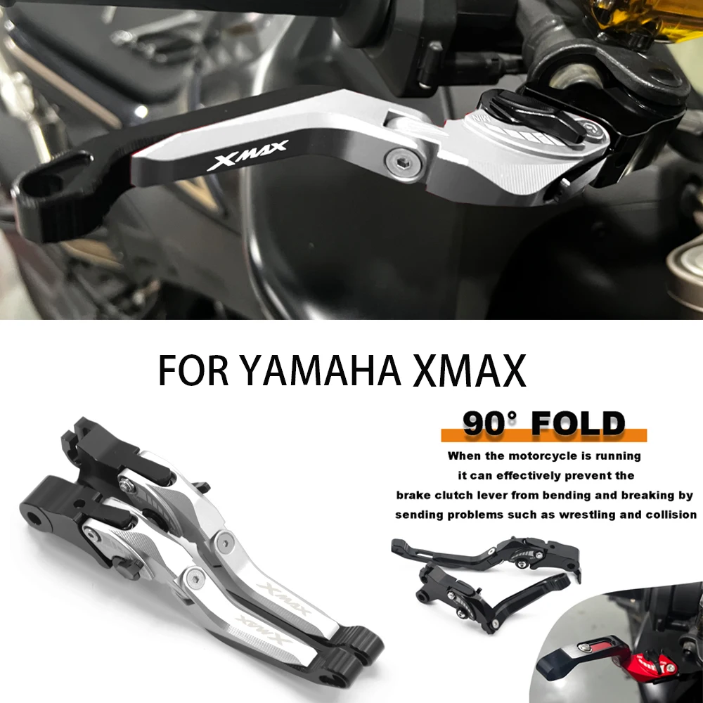 

2023 XMAX300 Accessories XMAX 300 Brake Clutch Lever For YAMAHA X-MAX 300 2020 2021 2022 Motorcycle Parking Folding High Quality