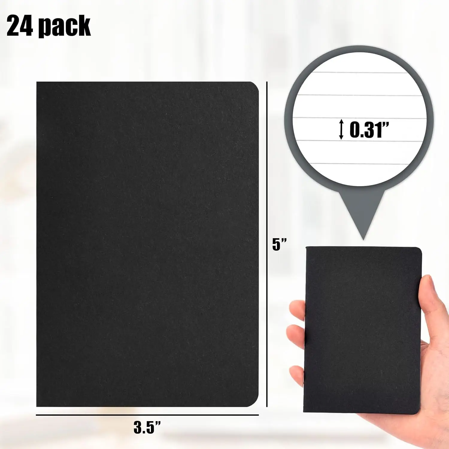 دفاتر صغيرة من ورق الكرافت مع صفحات مبطنة ، دفتر ملاحظات صغير ، أسود ، مدرسة ، مكتب ، منزل ، هدايا سفر