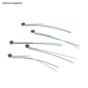 Hot!5Pcs 6x2.5mm 6025 MIC Capsule Electret Condenser Microphone With Wire Length 7CM Airflow Sensor Nebulizer