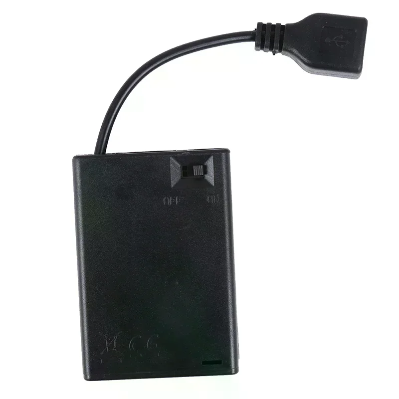 DC4.5V 휴대용 미니 AA 배터리 홀더 보관함 케이스 USB 전원 공급 배터리 박스 5050 3528 2835 LED 스트립 라이트용