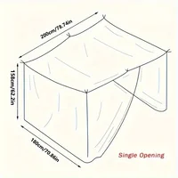 Portable And Easy To Install Single Opening Encrypted Mosquito Net, Bedroom Mosquito Cover - Perfect For Bedrooms, Dormitories 4