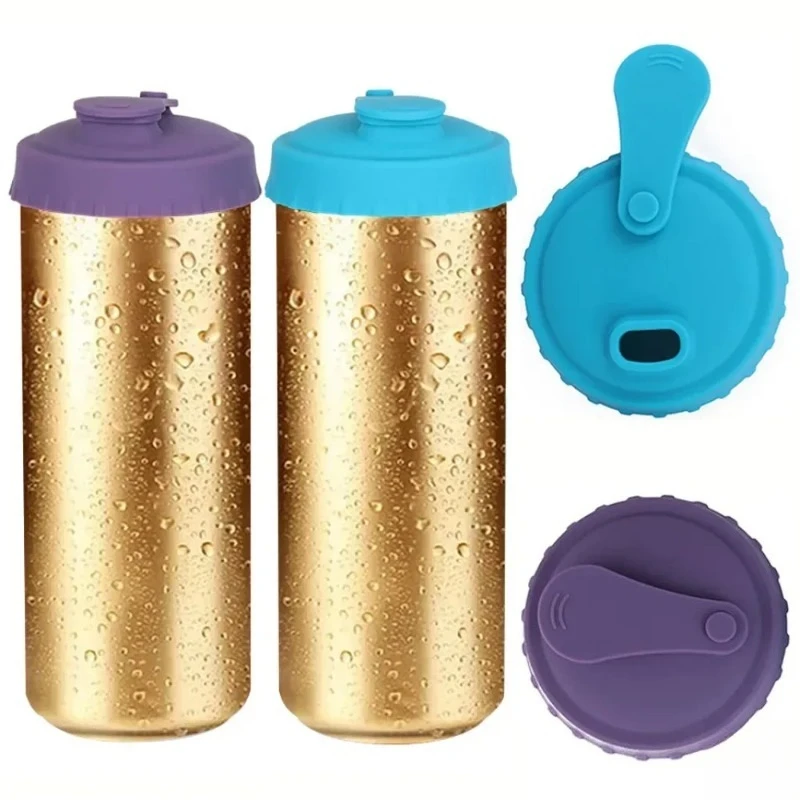 Reusable Silicone Can Lid Sealer - Universal Fit for Soda/Beer Cans, Leakproof Freshness Keeper with Eco-Friendly Design