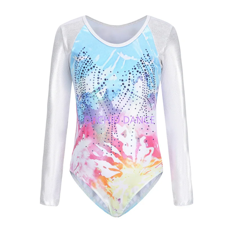 

Hot Sale New Coming High Quality Spandex Kids Girls Children Long Sleeve Rhythmic Gymnastics Wear Leotards