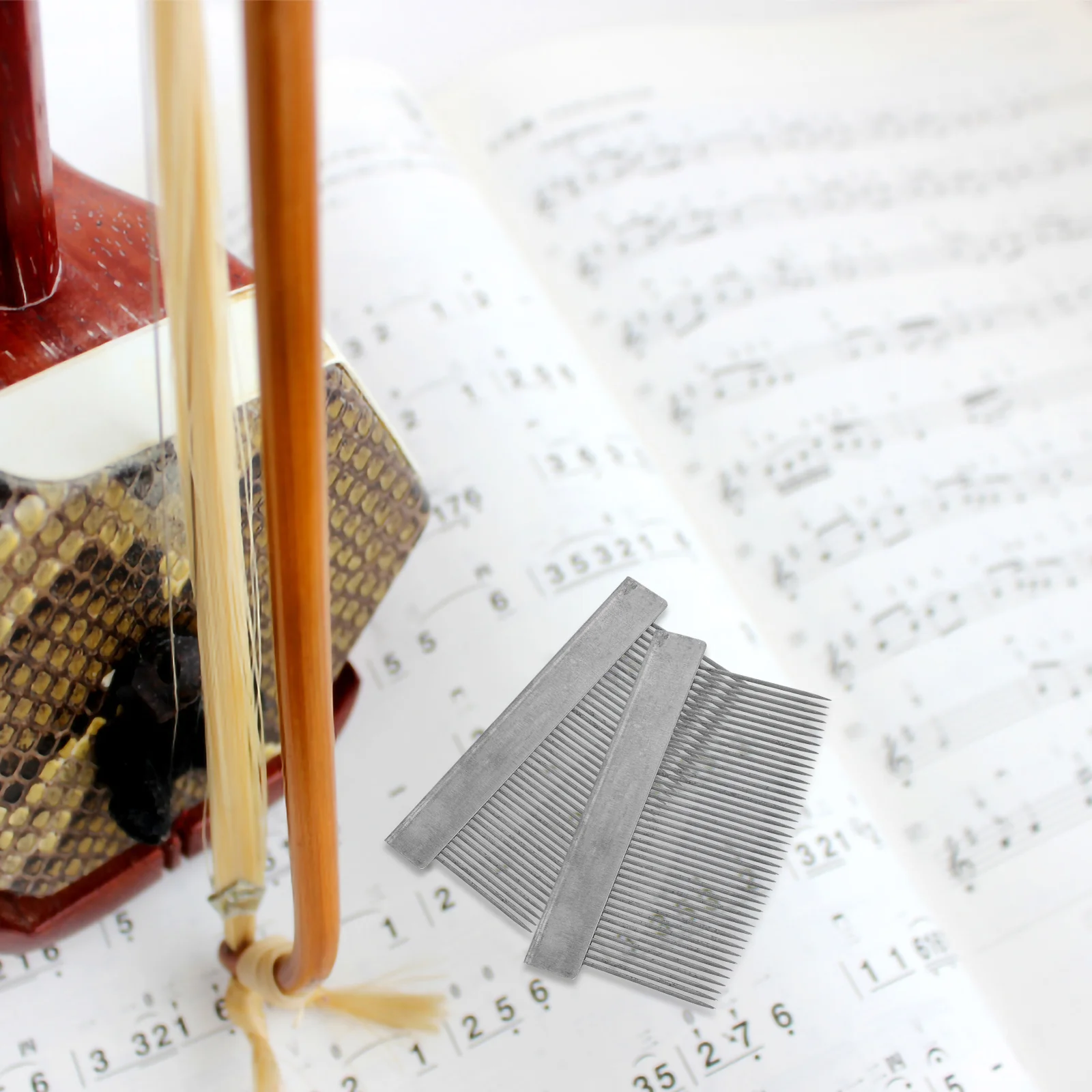 

Erhu Bow Combs Ponytail Comb Violin Hair Combing Tools Accessories Tie Iron Horse Bows Erhu Combs Tools Accessories