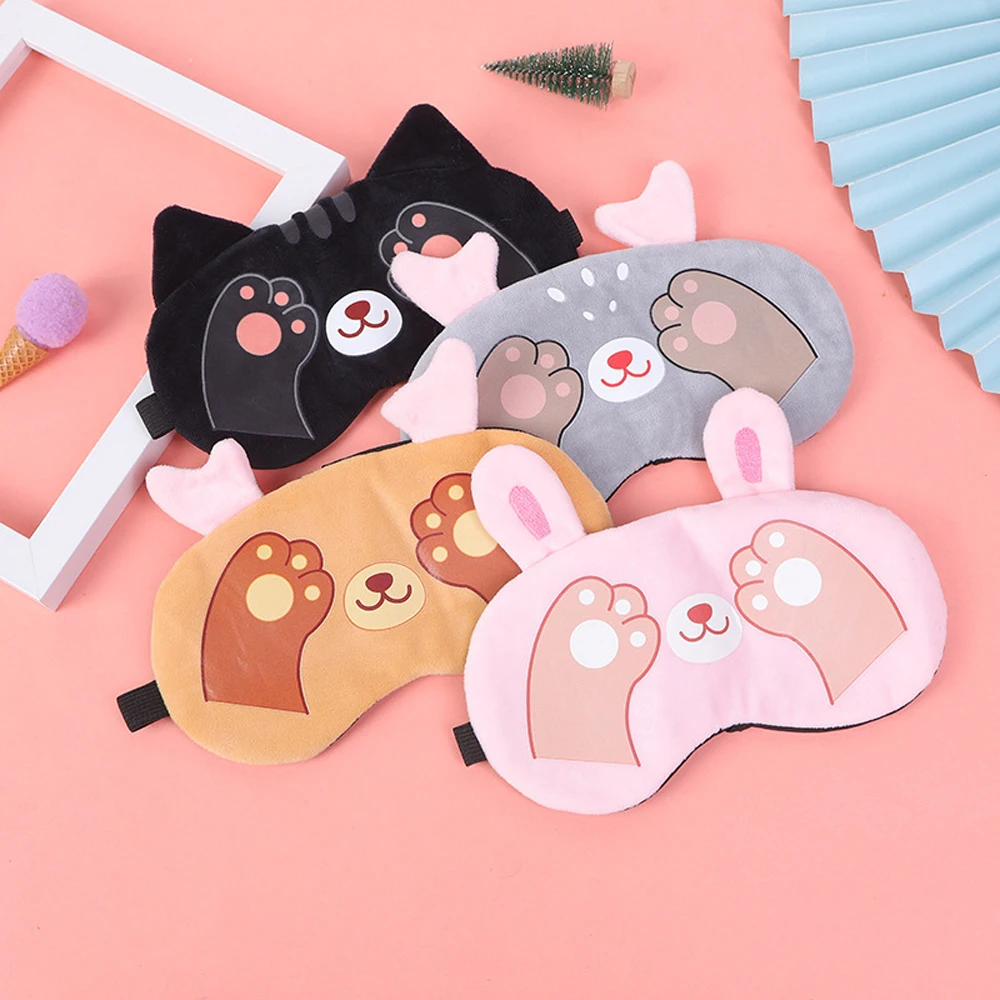 Cute Sleeping Mask Cartoon Animal Sleep Eye Mask Relax Light Proof Night Eye Cover Soft Eye Patch Per I Bambini Per Dormire Bene