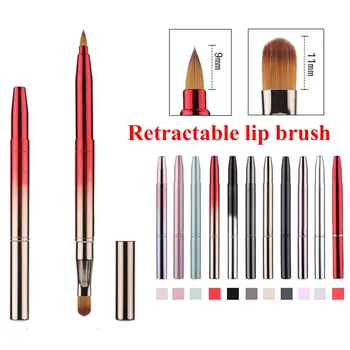 Creative Fashion Retractable Double head Women Beauty Lipstick Applicators Lip Brush Cosmetic Brush Lip Gloss Wands 1