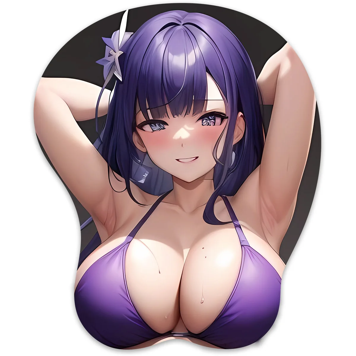 NEW 3D Mouse Pad Raiden Shogun Oppai Mousepad Anime Manga Breast Gaming Wrist Rest Mouse Mat Boobpad
