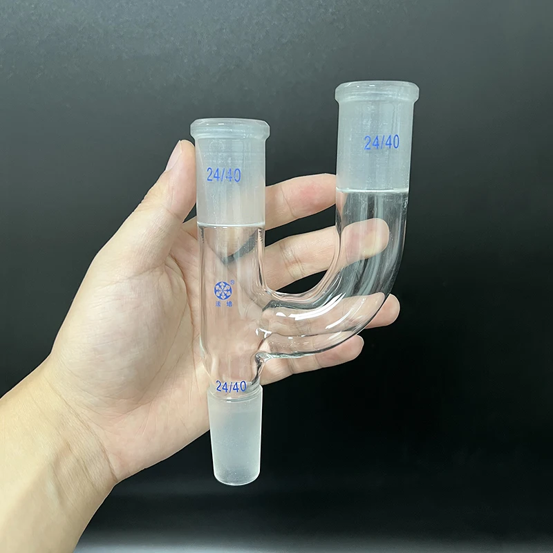 FAPEI Two connection pipe,High borosilicate glass two joint pipe,Female 24/40,Male 24/40