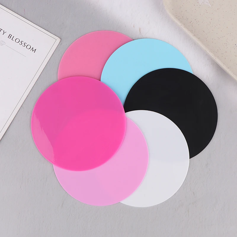 6PCS Silicone Paint Palette Mat Round Foldable Washable Nail Art Pad DIY Manicure Nail Art Tools Painting Tools
