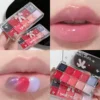10-Color Lip Jelly Plate Mirror Crystal Lip Gloss Moisturizing Water Glass Red Orange Lip Oil Balm Sexy Plump Makeup Palette 4