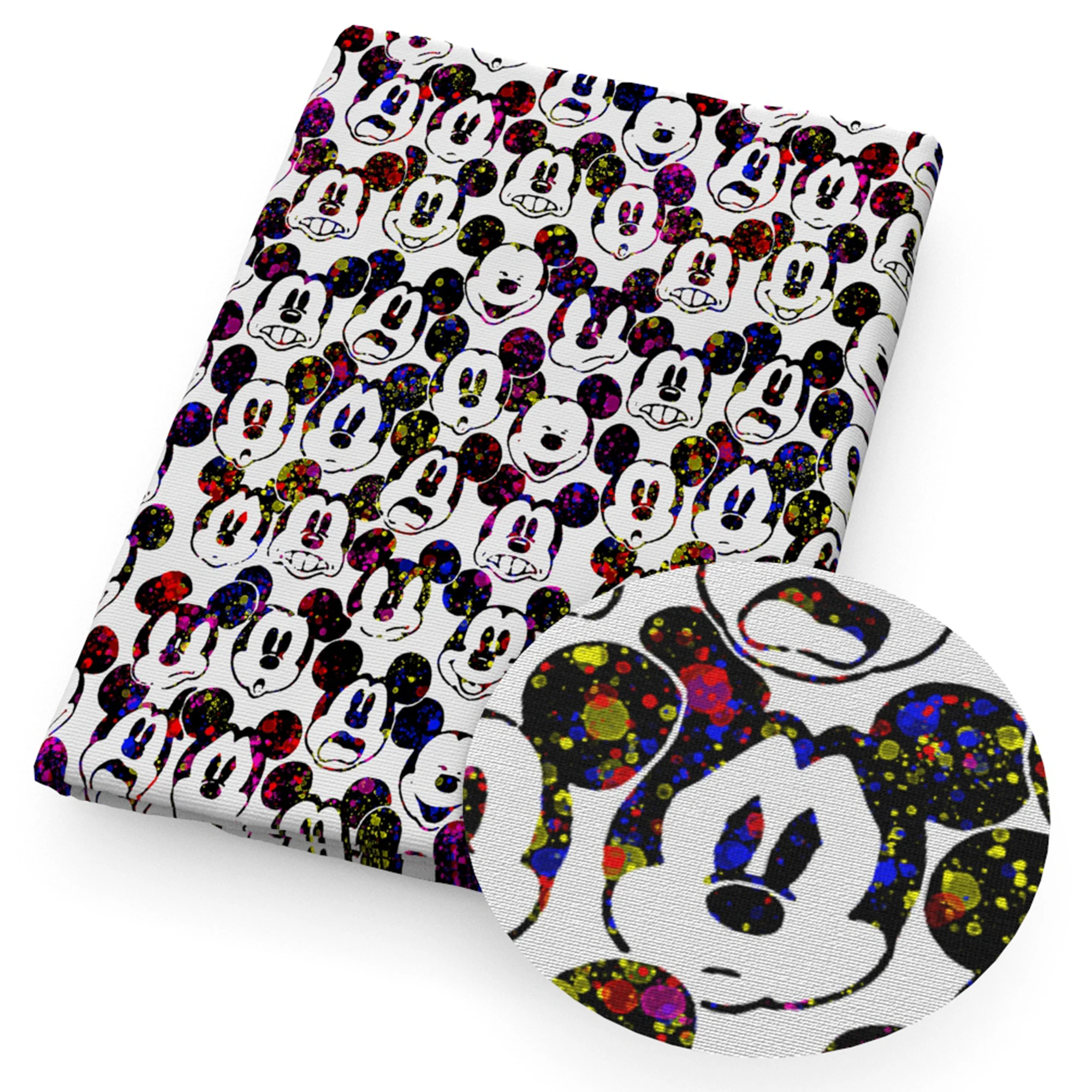 Disney Mickey Minnie 50*145cm Polyester Cotton Fabric Sewing Quilting Fabric Needlework Material DIY Cloth Handmade