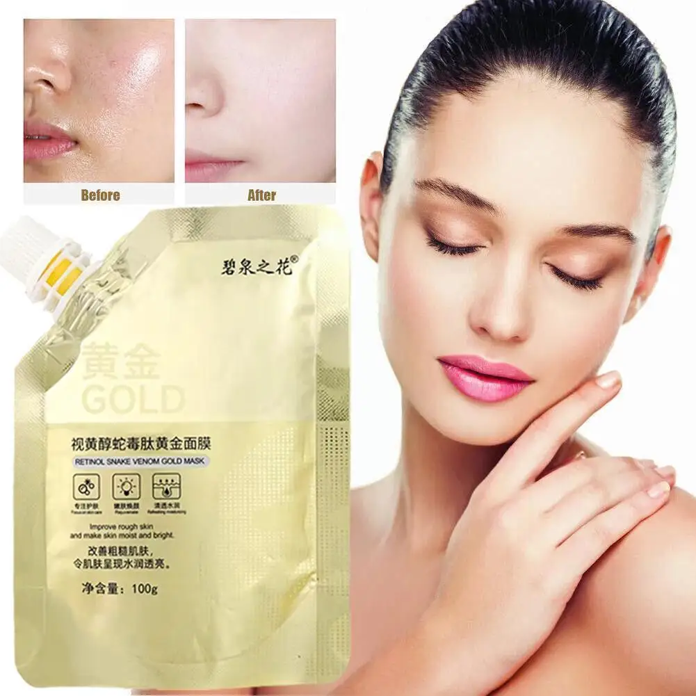 

100g Retinol Gold Peel Off Masque Anti-aging Lifting Firming Skincare Pores Shrink Face Sheet Oil-Control Masque Moisturizi Z6Z5