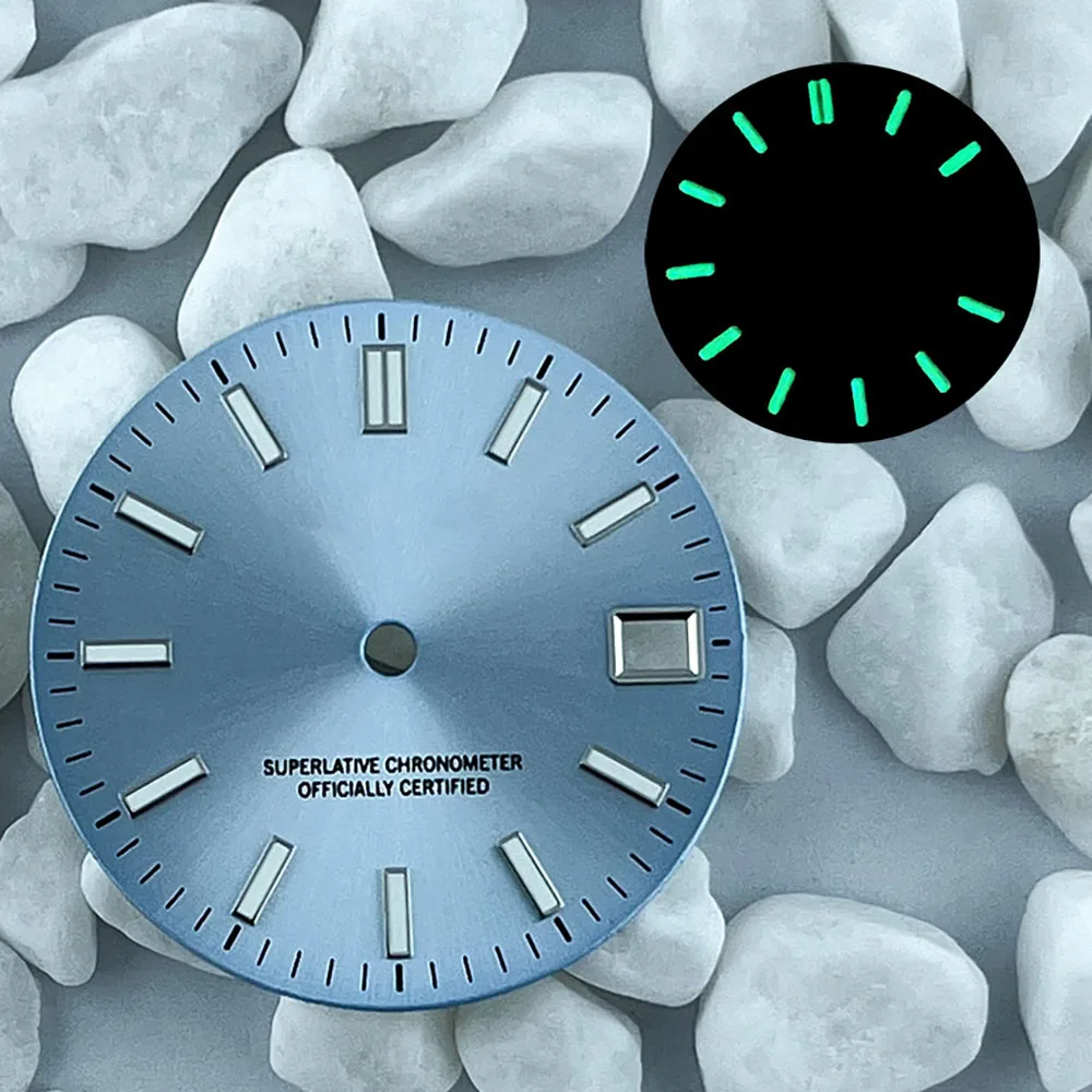 28.5mm NH dial 36/36A Cycle Calendar Sport Green luminous Sun print dial for 3.0/3.8 case movement watch accessories