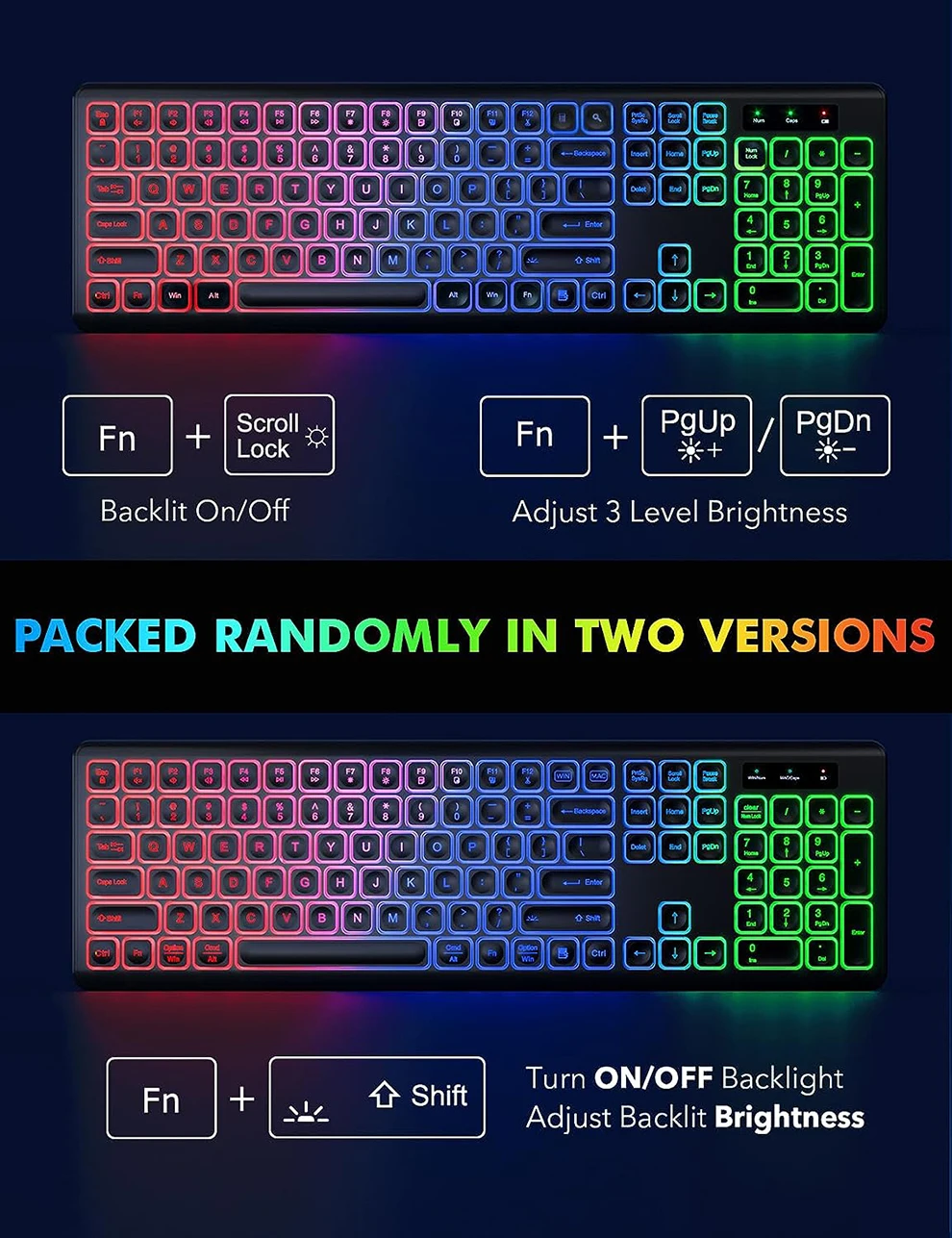 retroiluminado RGB, letras iluminadas recarregáveis, tamanho completo