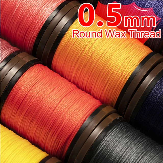 0.65mm Round Wax Hand-sewn Waxed High Strength Cored Sewing Thread For  Leather Sewing Polyester - Buy 0.65mm Round Wax Hand-sewn Waxed High  Strength Cored Sewing Thread For Leather Sewing Polyester Product on