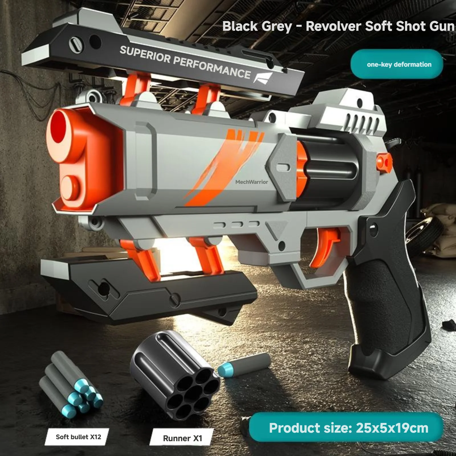 Burst Mech revolver Soft bullet gun can fire toy gun Boy outdoor interactive eating chicken pistol model machinery 6