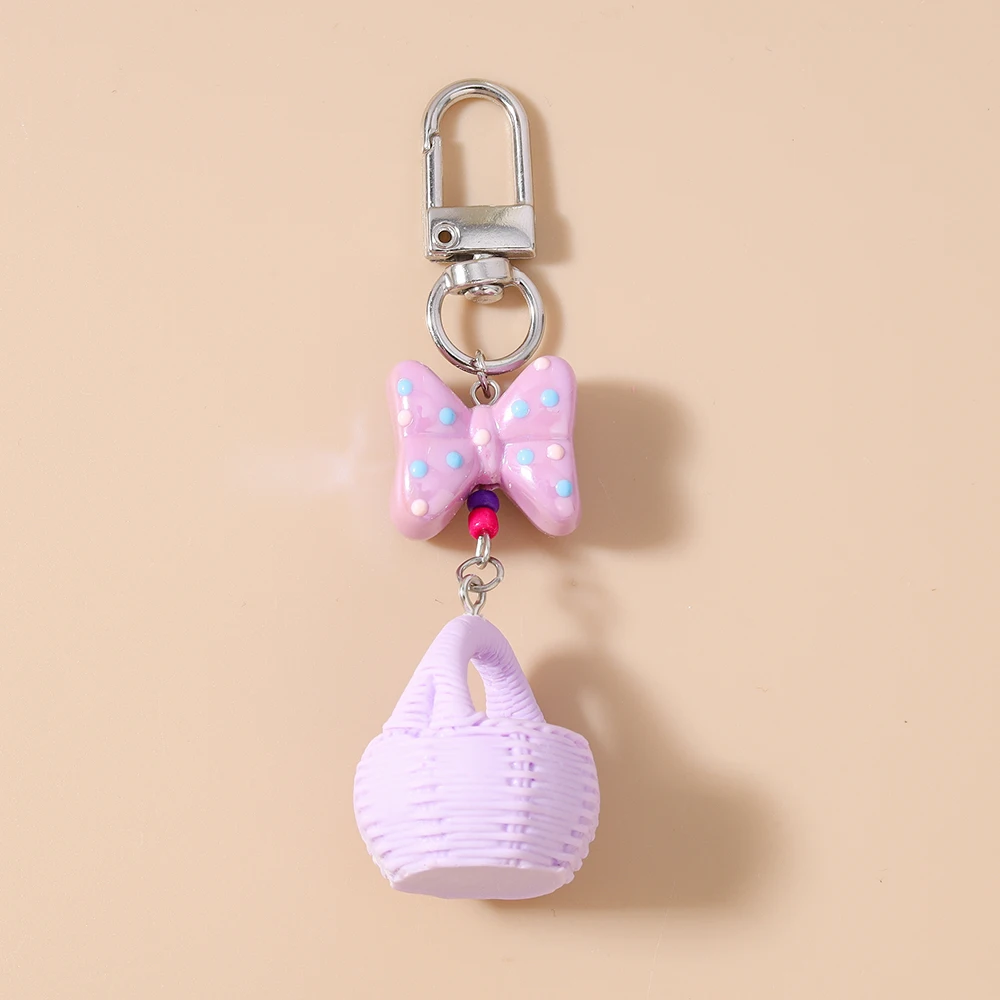 Aihua Schlüsselbund Süße Reizende Korb Schlüsselanhänger Für Frauen Telefon Kette Handtasche Anhänger Mädchen Kinder Rucksack Schlüsselanhänger Schmuck Geschenke – Detail 6