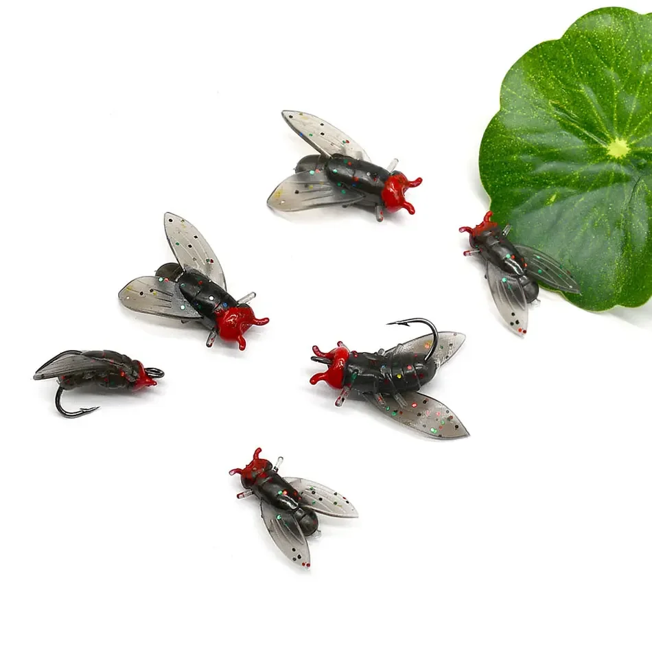 15 Teile/schachtel Bionic Fliegen Angeln Köder Realistische Weiche Fliegen Haken Köder Fügen Fisch Lockstoff Angeln Getriebe Für Lachs, Forelle – Detail 6