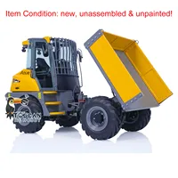LESU 1/14 RC Hydraulic Metal Dump Truck Tipper 6MDX-B Remote Control Car Model Unpainted Kits With Light Sound ESC Motor TH23010 1