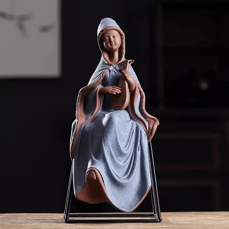 Creative Classical Chinese Style Four Beauties Figure Decoration, Zen Ceramic Boutique Maiden Home Decoration