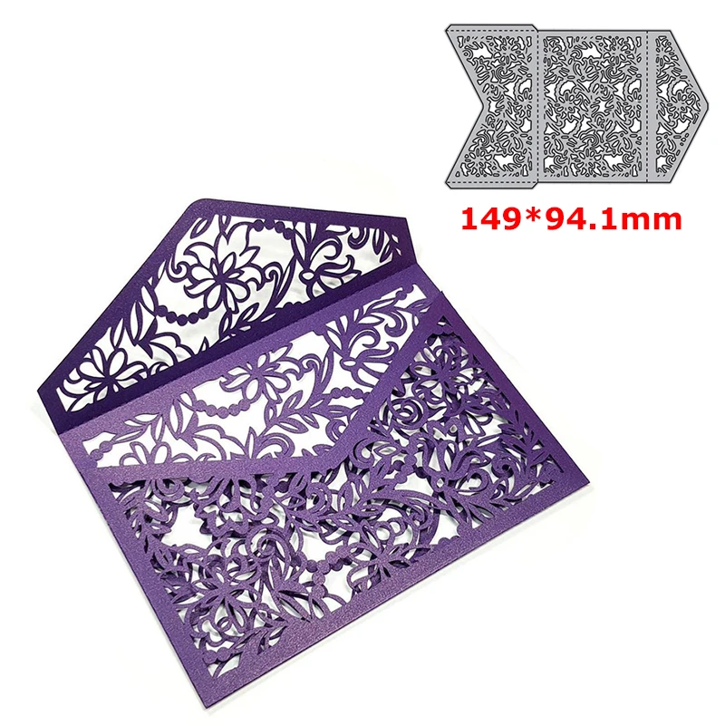 

Hollow Flowers Fold Envelope Metal Cutting Dies DIY Crafting Knife Mould Blade Punch Stencils Die Cut Mold 2021 New