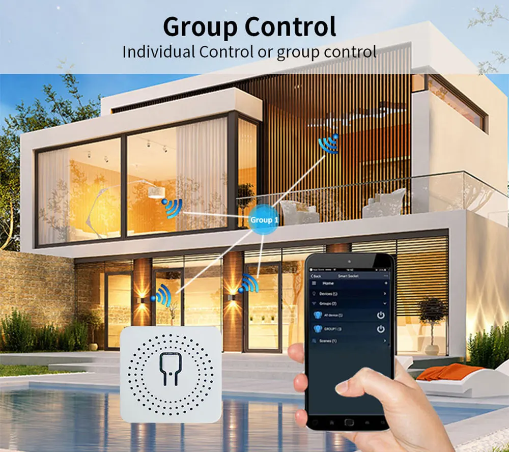 16A eWelink Wifi Mini Smart Switch 2-Way DIY Switch Circuit Breaker Timer Module