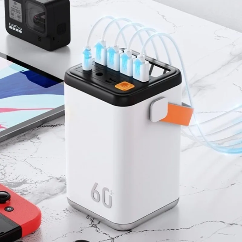45W 60000mAh 고속 충전 파워 뱅크 대용량 안전 휴대용 전원 공급 장치 (캠핑 및 비상 에너지 저장용)