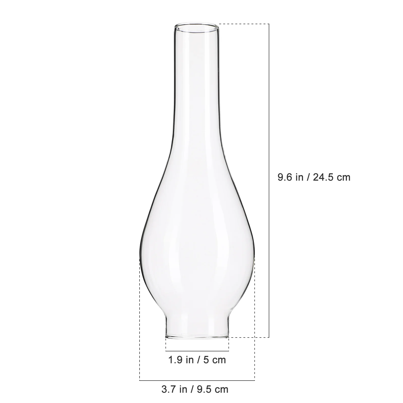Kerosene Lamp Lampshade Glass Oil Chimney Accessories Clear Cover Small for Replacement