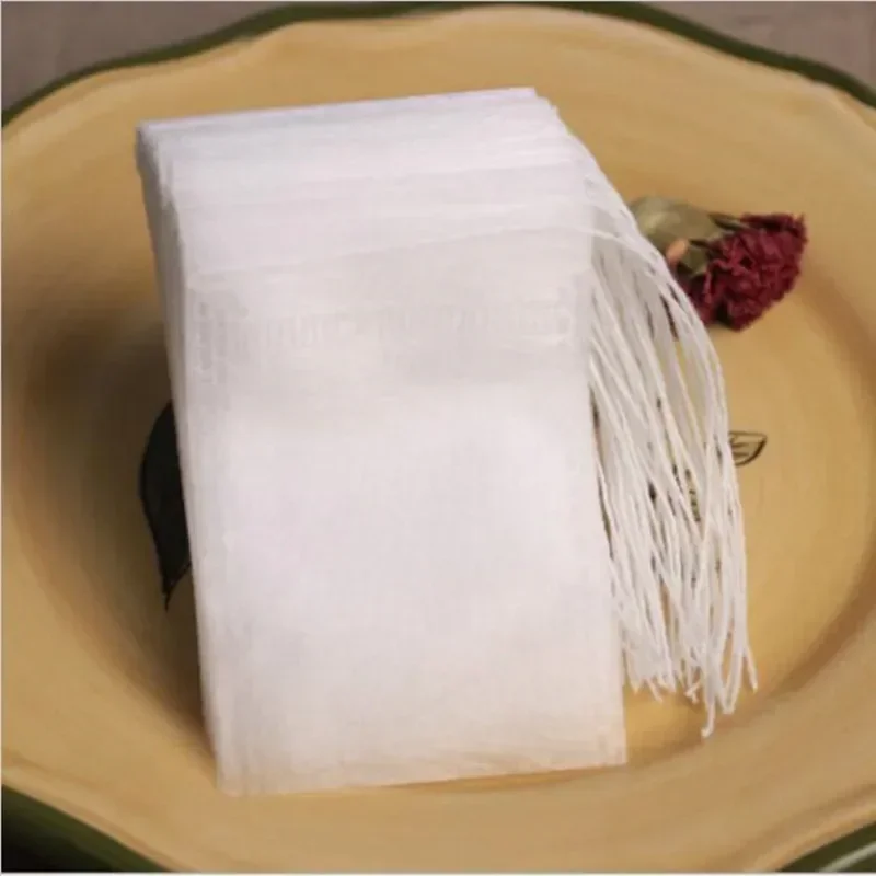 100Pcs/Lot Teabags 5.5 x 7CM Empty Flower Tea Bags With String Heal Seal Filter Paper for Herb Loose Tea Bolsas de te