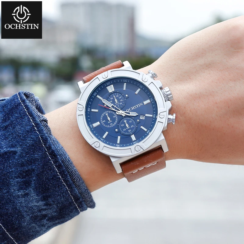 OCHSTIN 2024 hot models creative nylon series when sports fun men's quartz watch multifunction quartz movement watch