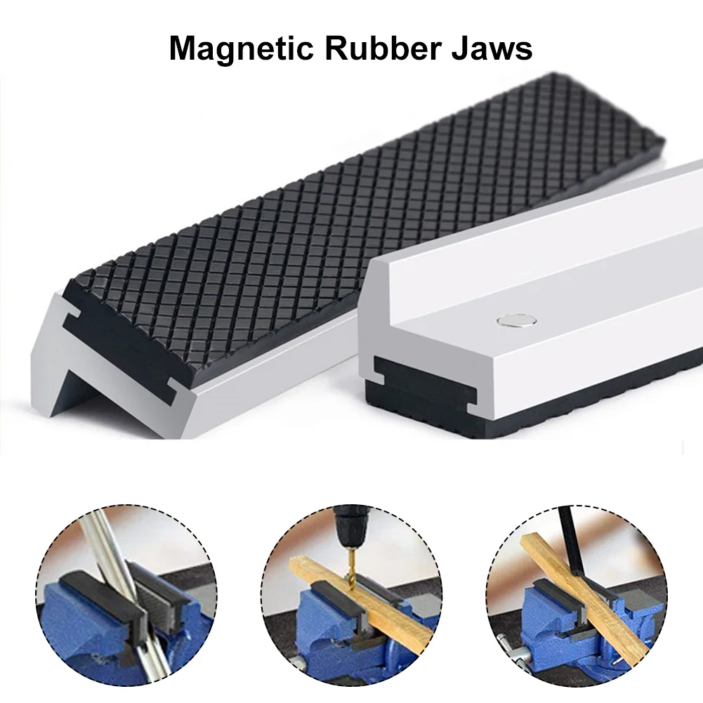 Vise Protective Cover 2.5-8'' Jaws Aluminium Alloy Rubber Bench Vise Protector Accessories