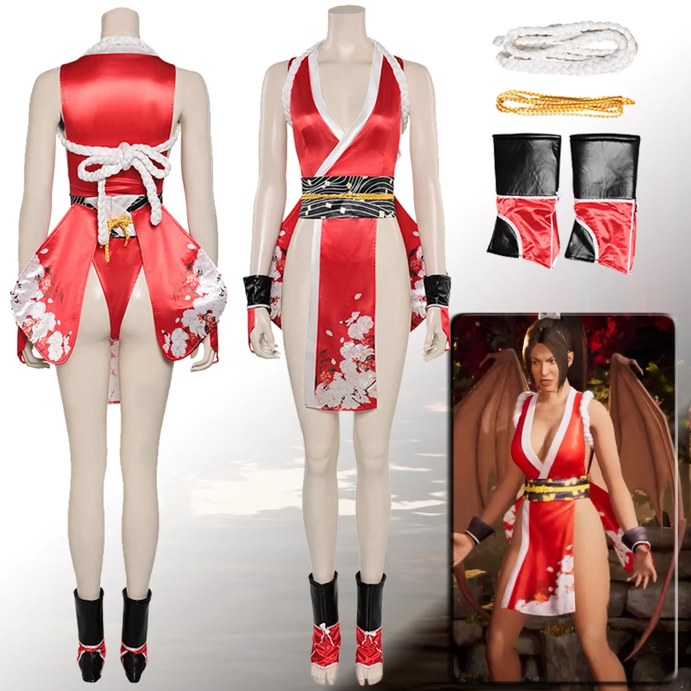 

Game Mortal Kombat Disguise Costume Nitara Mai Shiranui Cosplay Fantasy Adult Women Halloween Roleplay Fantasia Clothes