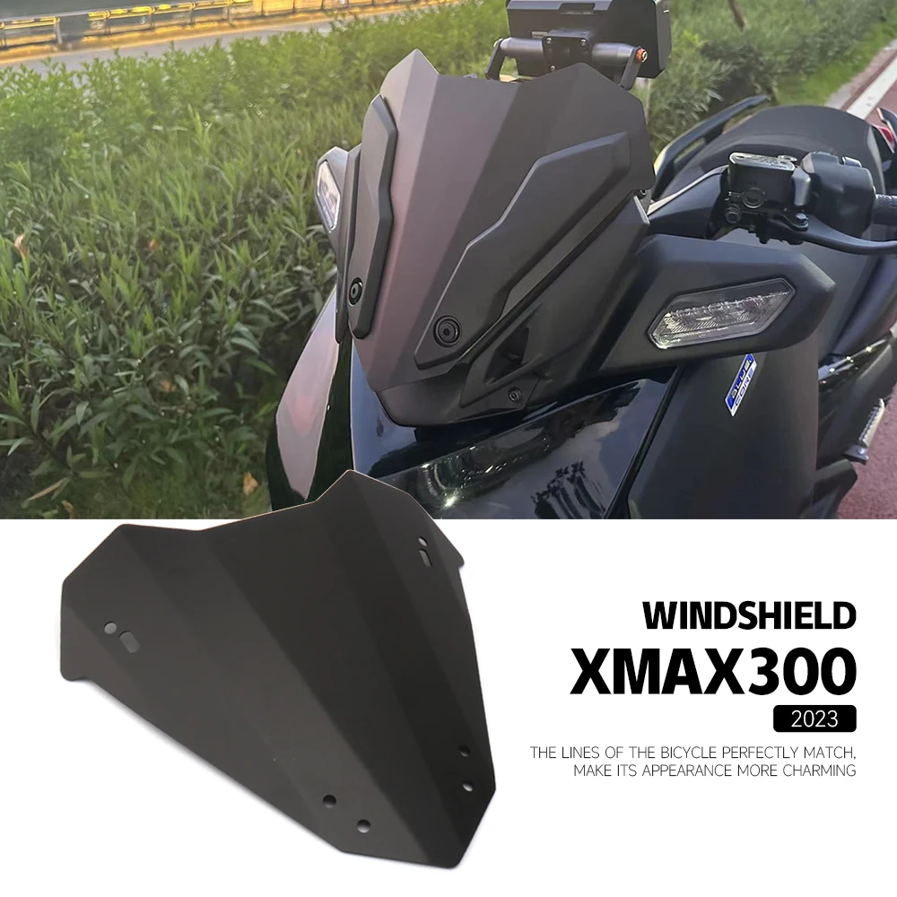 

X-MAX 300 2023 Windshield Aluminum Wind Deflector Windscreen Fairing Wind Screen Motorcycle For Yamaha X-MAX300 XMAX 300 XMAX300