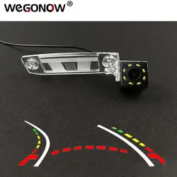 HD Wireless Car CCD Rear Camera Fisheye 4 8 12 led dynamic Night Vision For Kia Sportage SL Sportage R K3 2011 2012 2013 2014