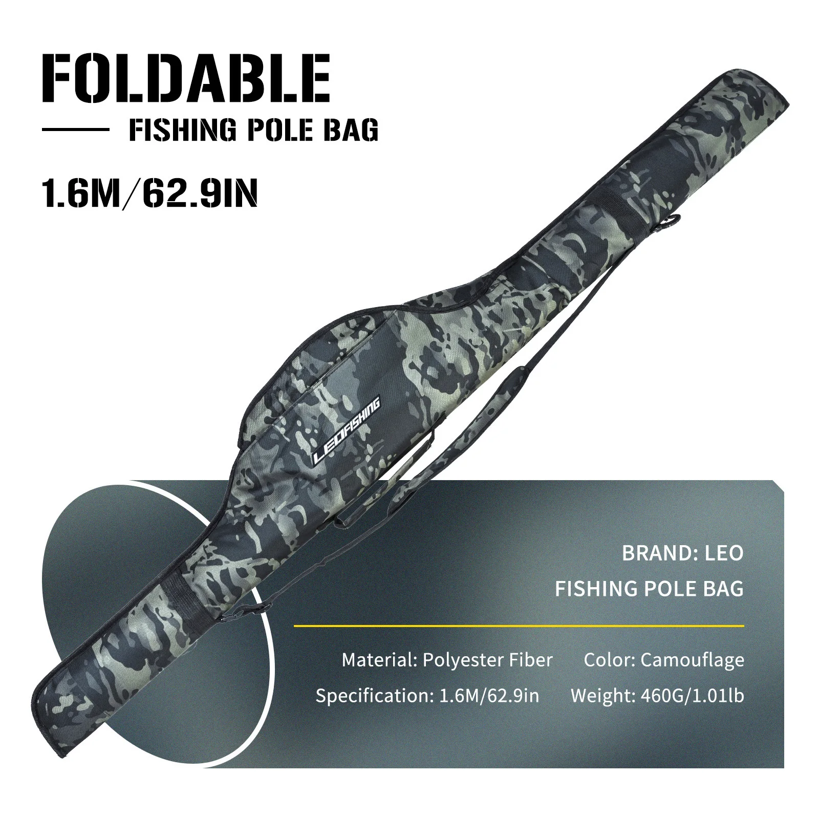 Foldable Fishing Pole Bag Fishing Tackle Storage Bags Portable Fishing Rod  Bag 160cm/140cm/120cm - AliExpress