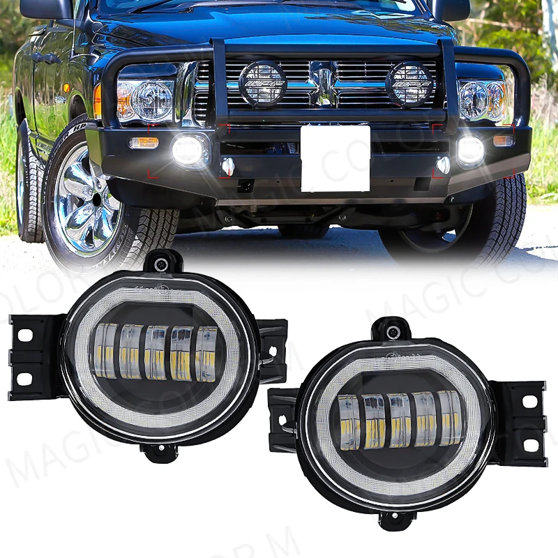 

Magic colorM LED Fog Lamp or Dodge Ram 1500 2002-2008 2500/3500 2003-2009 Durango Truck 2004-2006 with Angel Eye Lights 12V