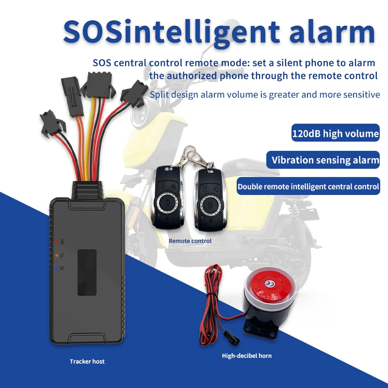 Trackerking DK37A SIMCOM7670SA 4G+2G GPS Tracker with Remote Control Engine Kill Realtime Location Tracking and Alarm Siren