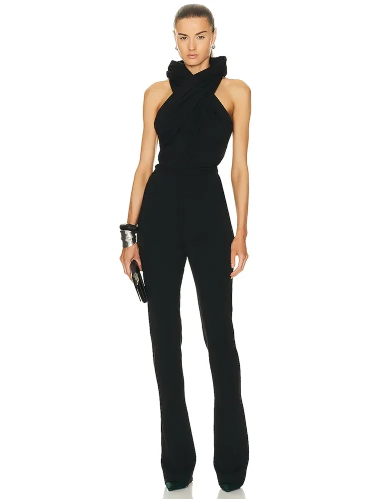 women-black-crisscross-hoody-backless-jumpsuits-trendyl-woman-high-street-runway-fashion-celebrity-evening-party-outfits