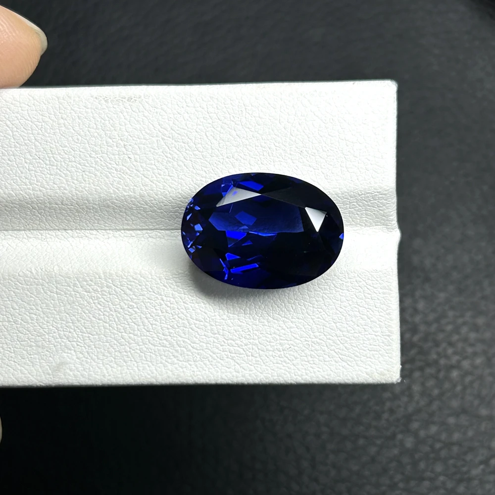 Meisidian 5x7-13x18mm Blue Sapphire Loose Gemstone Beads 34# Corundum Oval Cut Sapphire Stone 6